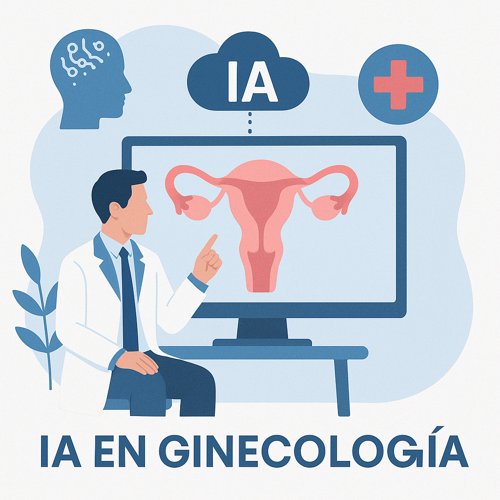 Ilustración de inteligencia artificial aplicada a la medicina ginecológica y obstétrica